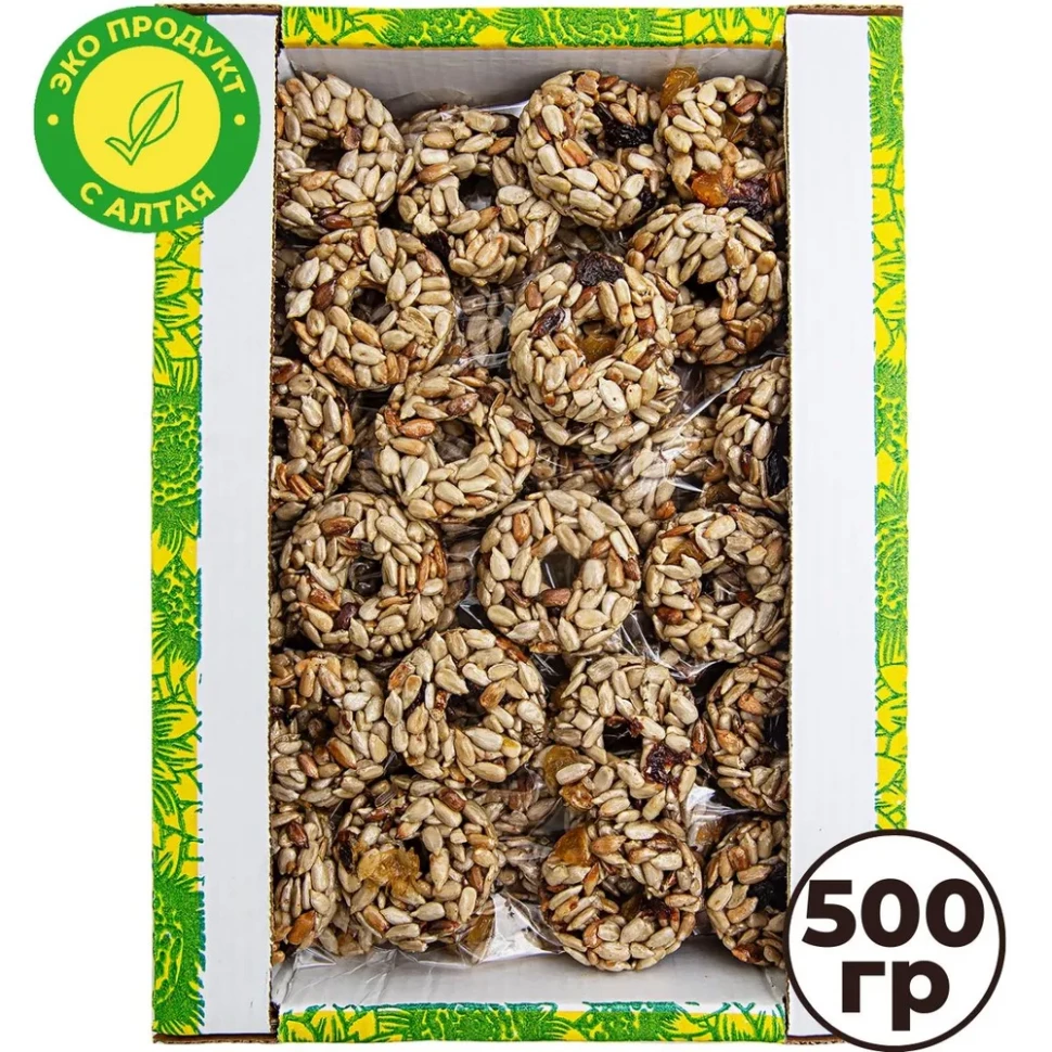  Козинаки из подсолнечника с медом и сухофруктами "Зачетные" 500г в Надыме