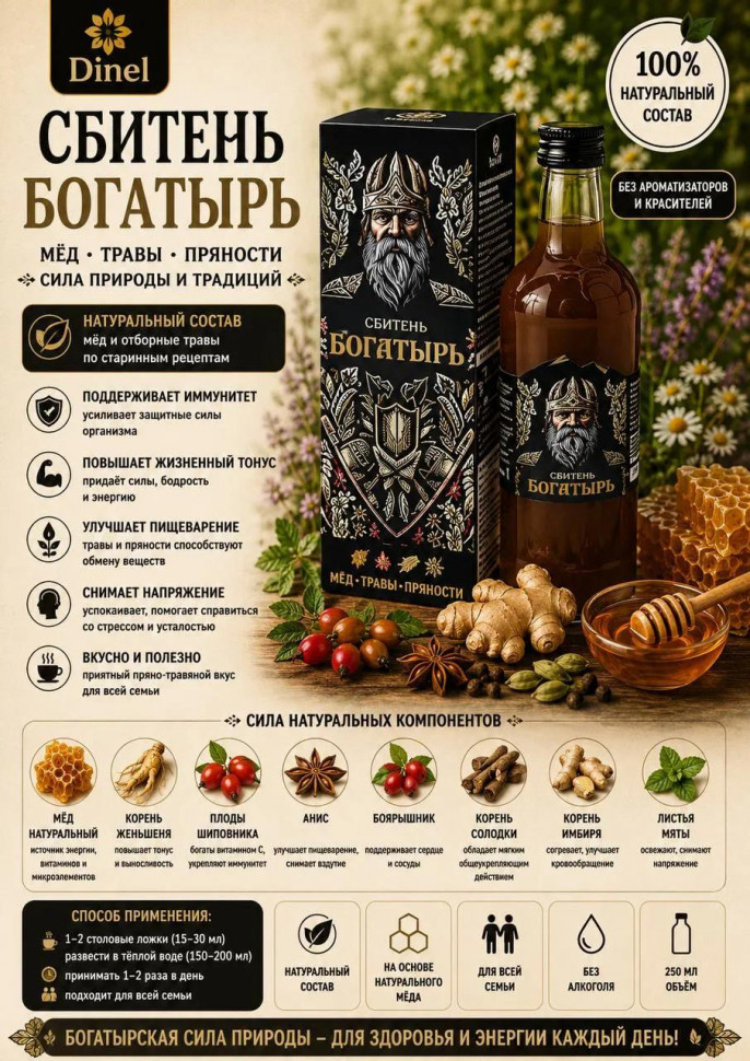  Сбитень Богатырь, 250мл  в Надыме