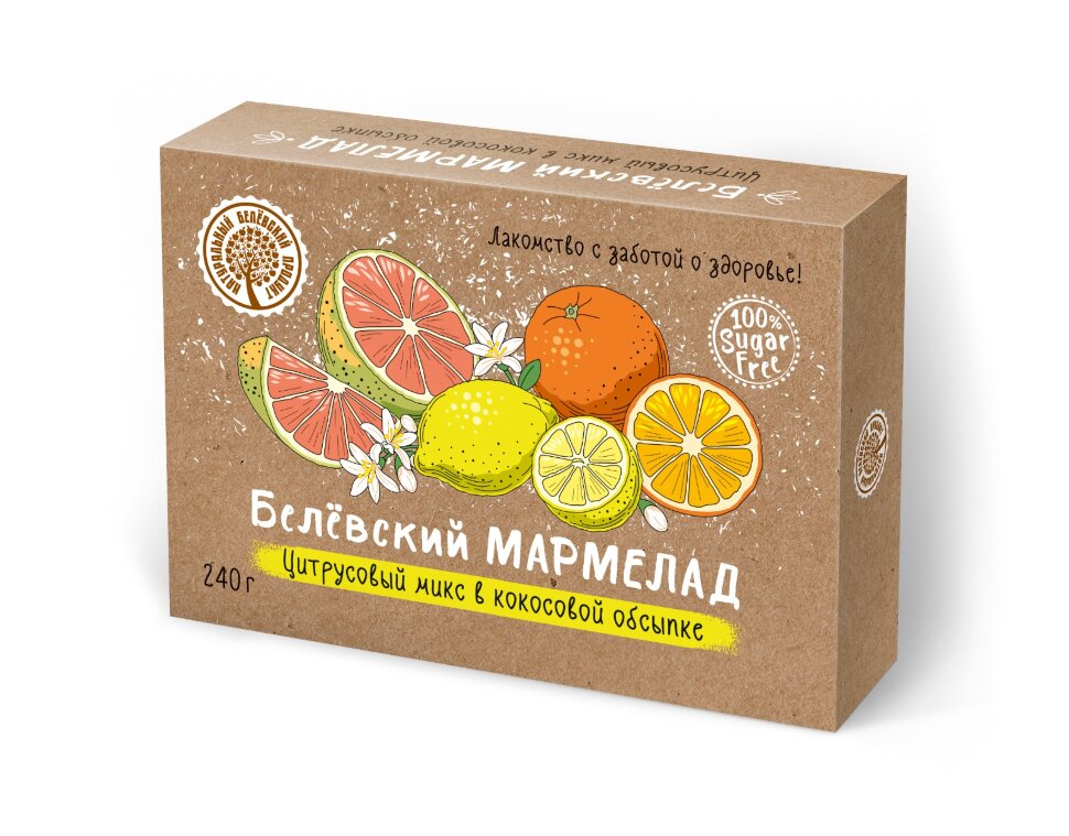  Мармелад белевский на фруктозе 240г "Цитрусовый микс" в Надыме